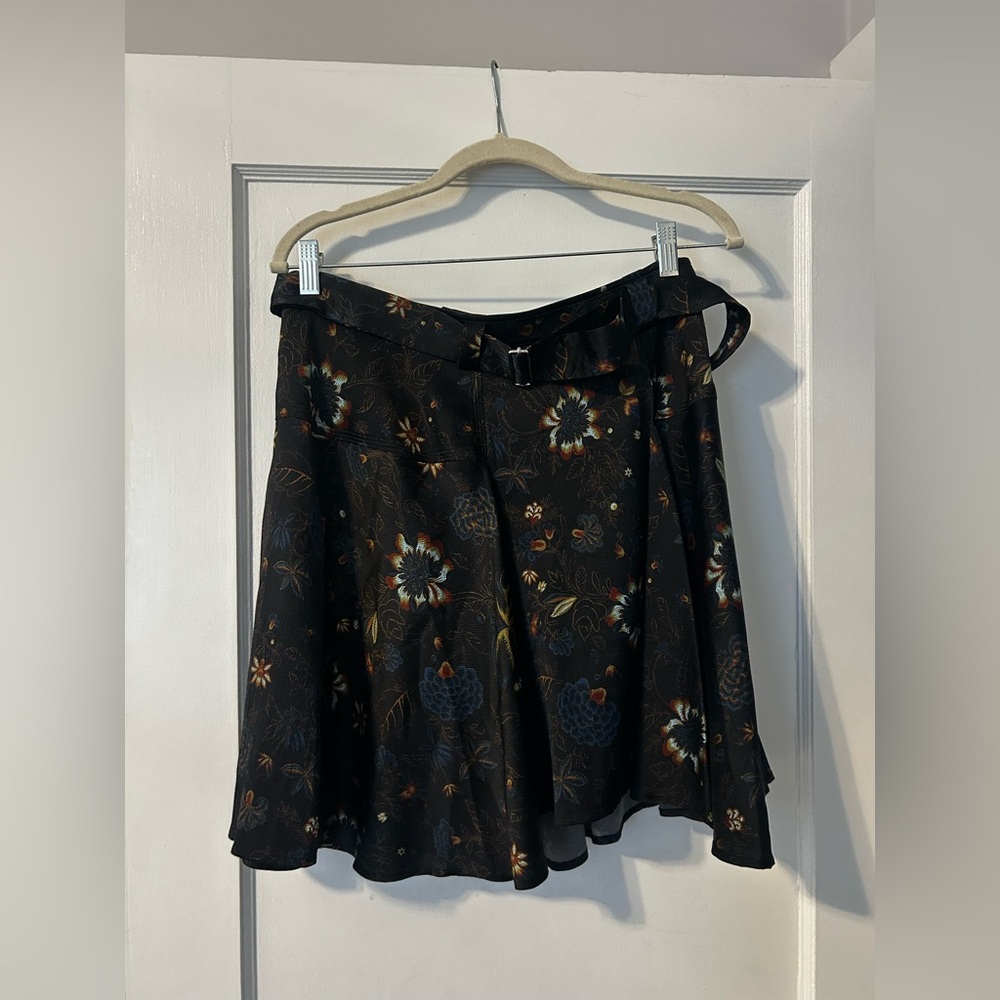 A.L.C. Black and Floral Skirt